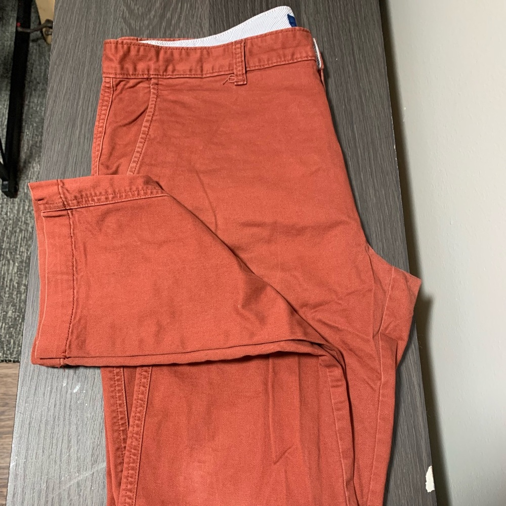 Mens Chino Pants Burnt Orange